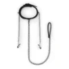 1625143016.ET280BLK_4 Faux Leather Collar with Chain Attachment