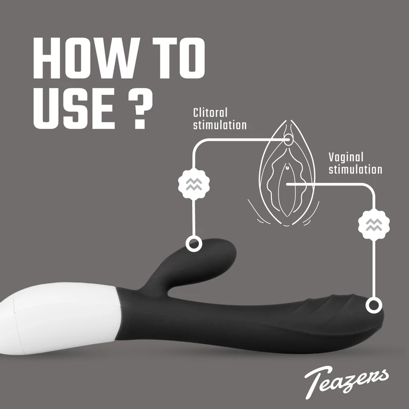1699347860.tea010_10 Teazers Rabbit Vibrator – Black