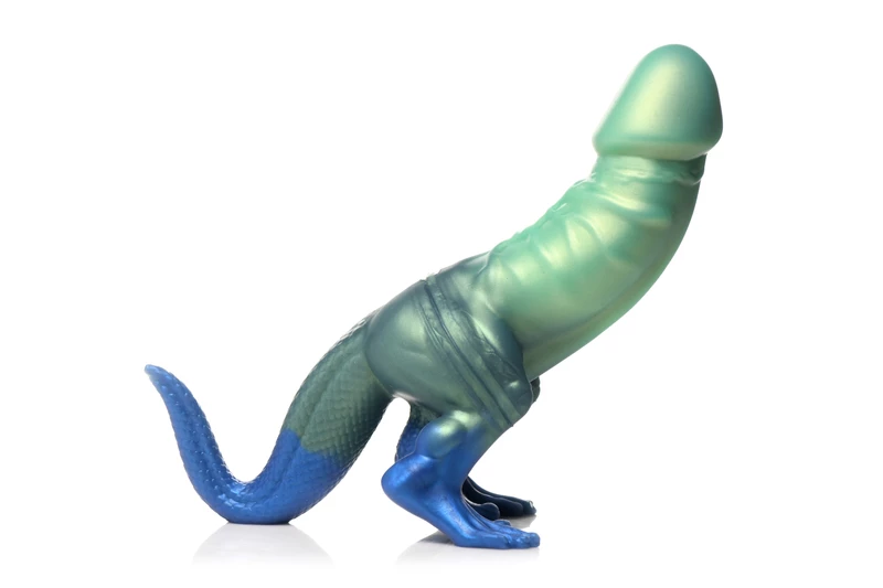 1714037110.ah392 XR Brands – Jurassic Dinosaur Cock Dildo – Green & Blue