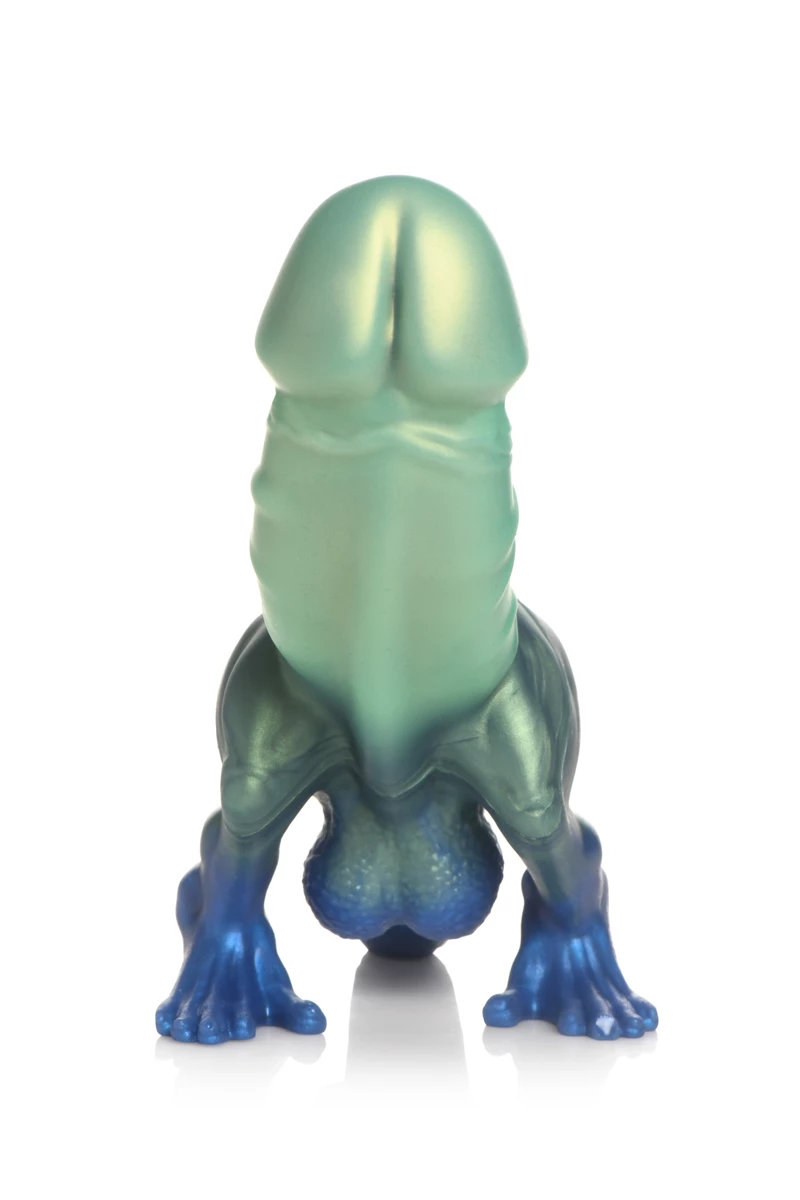 1714037110.ah392_6 XR Brands – Jurassic Dinosaur Cock Dildo – Green & Blue