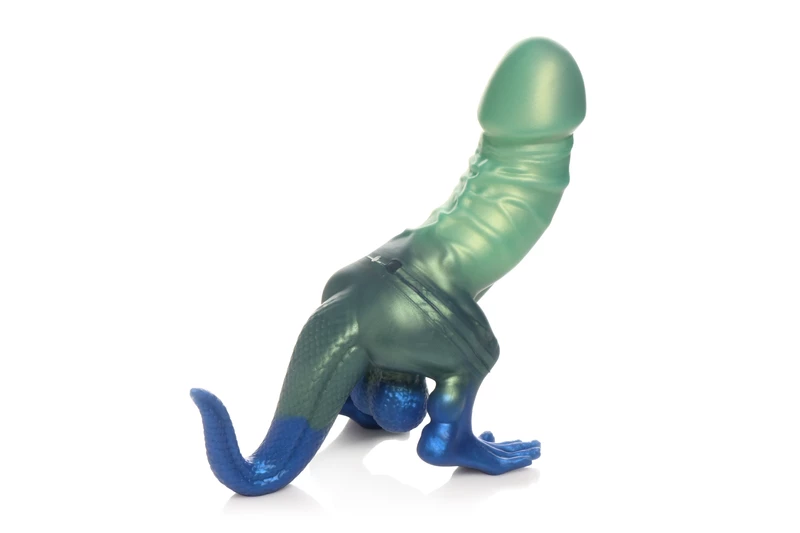 1714037110.ah392_7 XR Brands – Jurassic Dinosaur Cock Dildo – Green & Blue